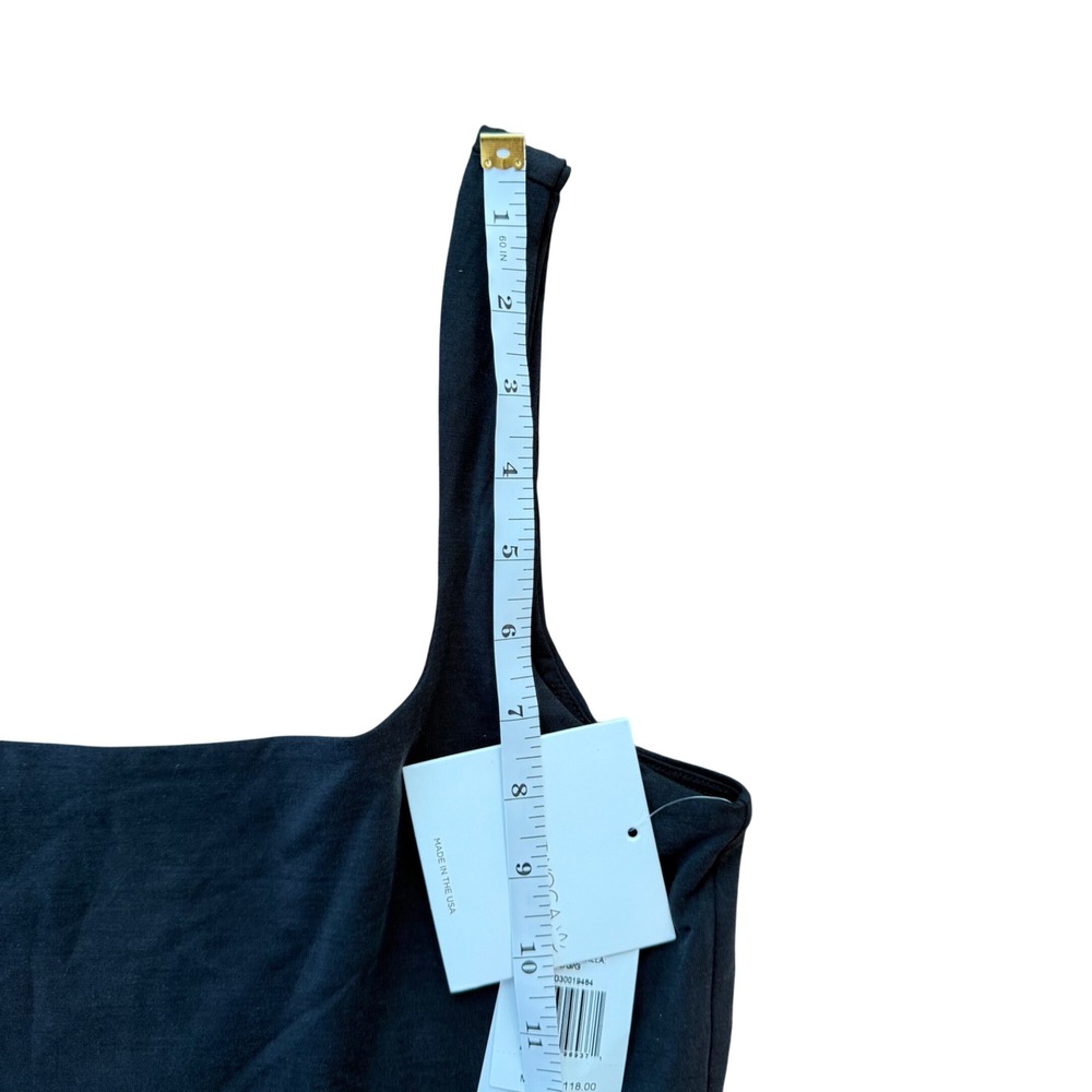 Beyond Yoga Spacedye Black Square Neck Mini Dress DW6253 Large NEW - Picture 5 of 5